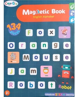 Детска магнитна книга-азбука Raya Toys - 134 части