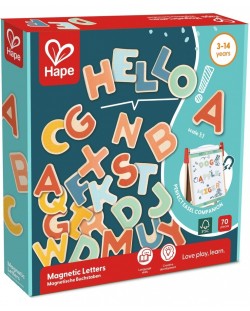 Игрален комплект Hape International - Магнитни букви, английски език