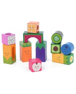 Игрален комплект Vilac - Дървени музикални кубчета