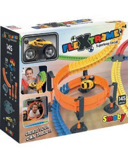 Игрален комплект Smoby - Писта с кола Flextreme Supercool circuit