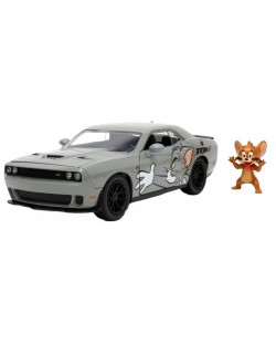 Игрален комплект Jada Toys - Tom and Jerry, Кола 2015 Dodge Challenger, 1:24