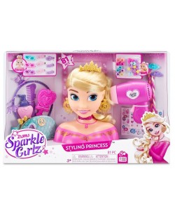 Игрален комплект Zuru Sparkle Girlz - Модел за прически Styling Princess, 81 части