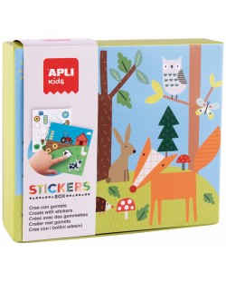 Игра със стикери и геометрични фигури Apli Kids - Гора
