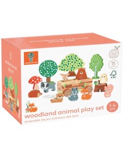 Игрален комплект Orange Tree Toys - Горски животни с количка