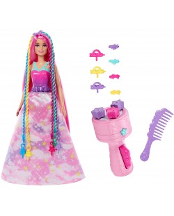 Игрален комплект Barbie Dreamtopia - Кукла с машинка за плитки