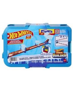 Игрален комплект Hot Wheels - Елементи за ледена писта с кола