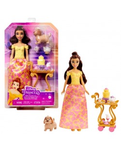 Игрален комплект Disney Princess - Кукла Белл, Време за чай