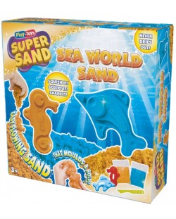 Игрален комплект Play-Toys - Кинетичен пясък, Морски свят