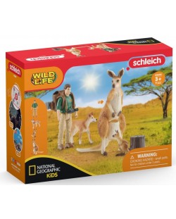 Игрален комплект Schleich Wild Life - Поход с раница в Австралия, 9 части