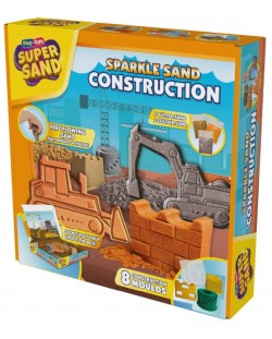Игрален комплект Play-Toys - Кинетичен пясък, Строителни машини