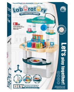 Игрален комплект Felyx Toys - Научна лаборатория с течаща вода, 46 части