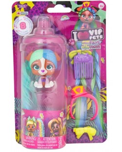 Игрален комплект IMC Toys Vip Pets - Модно кученце за прически с аксесоари, Луна