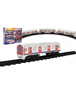 Игрален комплект Raya Toys - Електрическо метро с релси, 88 cm