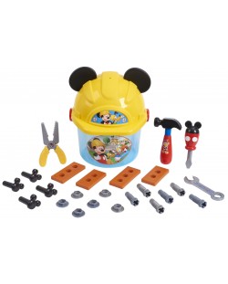 Игрален комплект Just Play Disney Mickey - Детски инструменти в кофа с каска
