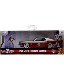 Игрален комплект Jada Toys - Star Lord с 1969 Ford Mustang, 1:32