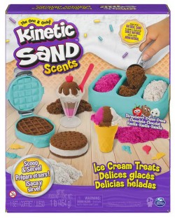 Игрален комплект с кинетичен пясък Kinetic Sand - С аромат, сладолед