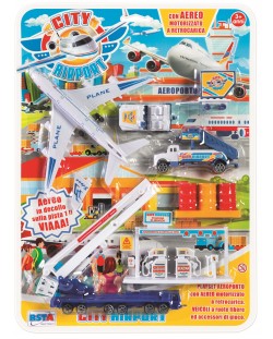 Игрален комплект RS Toys - Самолет и обслужващи машини