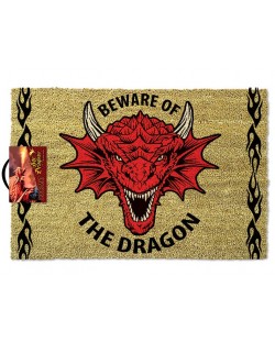 Изтривалка за врата Pyramid- Anne Stokes, Beware of the Dragon, 60 x 40 cm