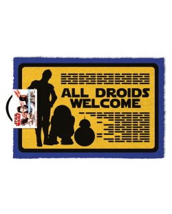 Изтривалка за врата Pyramid - Star Wars - All Droids Welcome, 60 x 40 cm