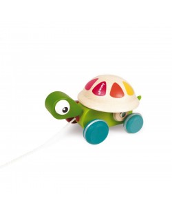 Детска играчка Janod - Zigolos, Костенурка за дърпане