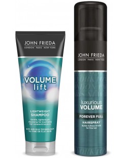 John Frieda Luxurious Volume Комплект - Шампоан и Стилизиращ спрей за обем, 2 x 250 ml