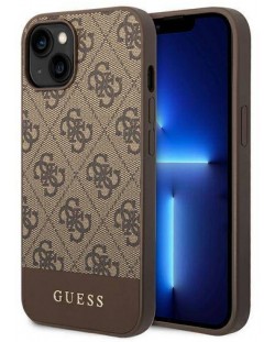 Калъф Guess - 4G Stripe, iPhone 14/13, кафяв