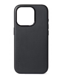 Калъф Decoded - Leather, iPhone 15 Pro Мах, черен