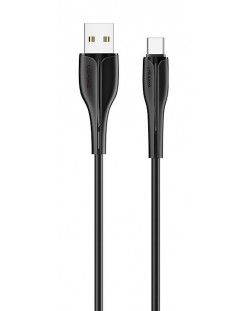 Кабел USAMS - U38, USB-A/USB-C, 1 m, черен