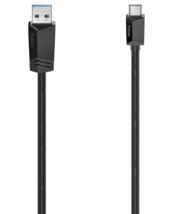 Кабел Hama - 135735, USB-A/ USB-C, 0.75m, черен