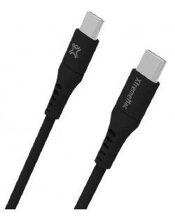 Кабел XtremeMac - XWH-CC2-13, USB-C/USB-C, 2.5 m, черен