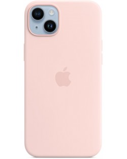 Калъф Apple - Silicone MagSafe, iPhone 14 Plus, Chalk Pink