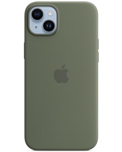 Калъф Apple - Silicone MagSafe, iPhone 14 Plus, Olive