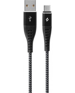 Кабел ttec - ExtremeCable, USB-A/USB-C, 1.5 m, сив/черен