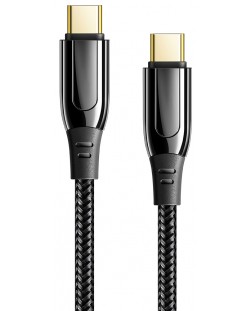 Кабел Xmart - 12256, USB-C/USB-C, 1.2 m, черен