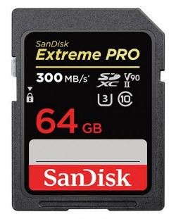 Карта памет SanDisk - Extreme PRO, 64GB, SDXC, UHS II U3 Class10
