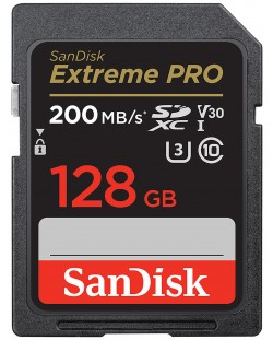 Карта памет SanDisk - Extreme PRO, 128GB, SDXC, Class10