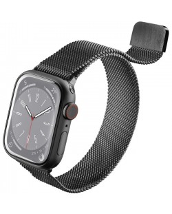 Каишка Cellularline - Steel, Apple Watch, 38/40/41 mm, черна