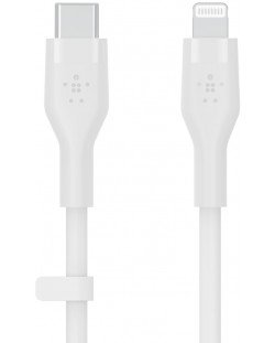 Кабел Belkin - Boost Charge, USB-C/Lightning, 1 m, бял