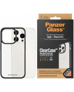 Калъф PanzerGlass - ClearCase D3O, iPhone 15 Pro, черен