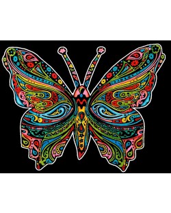 Картина за оцветяване ColorVelvet - Пеперуда, 29.7 х 21 cm