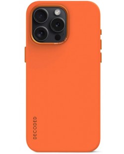 Калъф Decoded - AntiMicrobial Silicone, iPhone 15 Pro Max, оранжев
