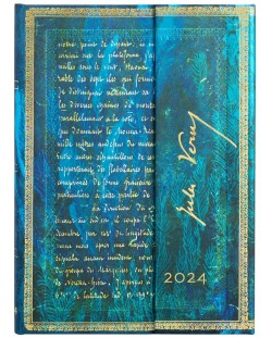 Календар-бележник Paperblanks Verne - Verso, 80 листа, 2024