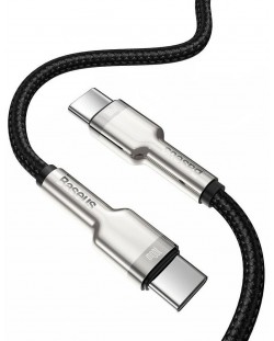 Кабел Baseus - Cafule, USB-C/USB-C, 2 m, черен/сребрист