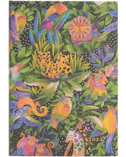 Календар-бележник Paperblanks Jungle Song - 13 х 18 cm, 88 листа, 2024