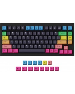 Капачки за механична клавиатура Keychron - Rainbow, 96 броя, US