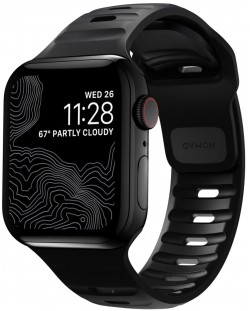 Каишка Nomad - Sport M/L, Apple Watch 1-8/Ultra/SE, черна