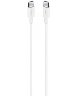 Кабел ttec - Fast Charge, USB-C/USB-C, 3 m, 65W, бял