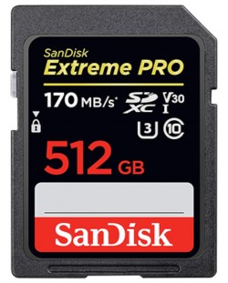 Карта памет SanDisk - Extreme PRO, 512GB, SDXC, UHS I U3 V30