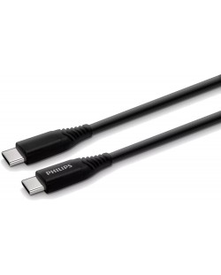Кабел Philips - DLC5206C/00, USB-C/USB-C, 2 m, черен