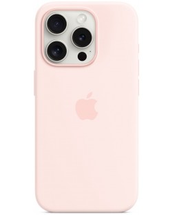 Калъф Apple - Silicone MagSafe, iPhone 15 Pro, Light Pink